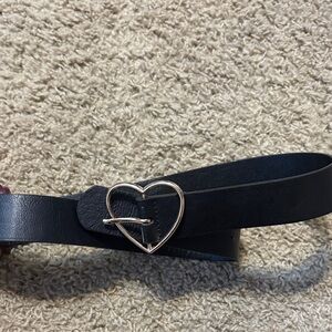 Brandy Melville Black Belt with Heart Buckle